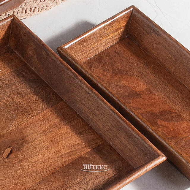 Набор деревянных подносов Тибо 28-63 см, 3 шт Koopman