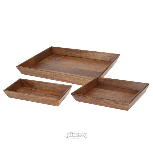 Набор деревянных подносов Тибо 28-63 см, 3 шт Koopman