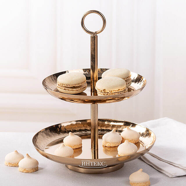 Фруктовница двухъярусная Baroque Gold 21 см Koopman (Купман)