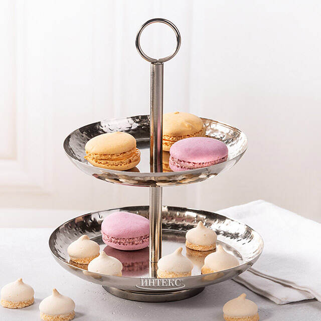 Фруктовница двухъярусная Baroque Silver 21 см Koopman (Купман)