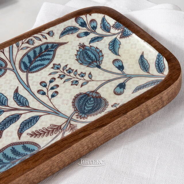 Сервировочное блюдо Фиори ди Манго 30*10 см белое, дерево Koopman (Купман)