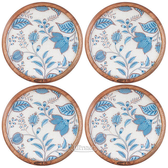 Подставка под кружку Фиори ди Манго 10 см, 4 шт, белая Koopman (Купман)