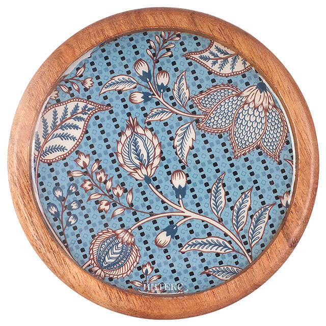 Подставка под кружку Фиори ди Манго 10 см, 4 шт, синяя Koopman (Купман)