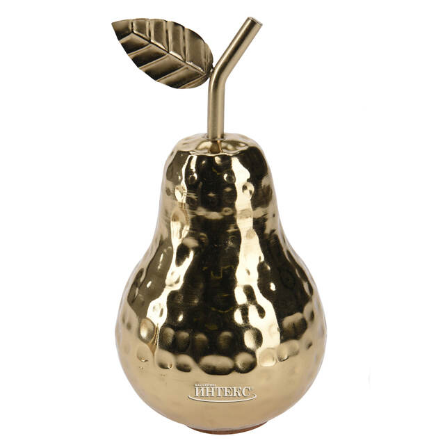 Декоративная фигурка Груша Меркаданте 17 см золотая Koopman