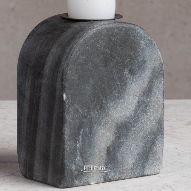 Декоративный подсвечник Кеннет 9*6 см черный, мрамор Koopman