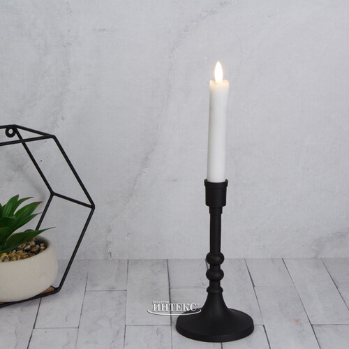 Декоративный подсвечник для 1 свечи Лиабрен 17 см черный Koopman