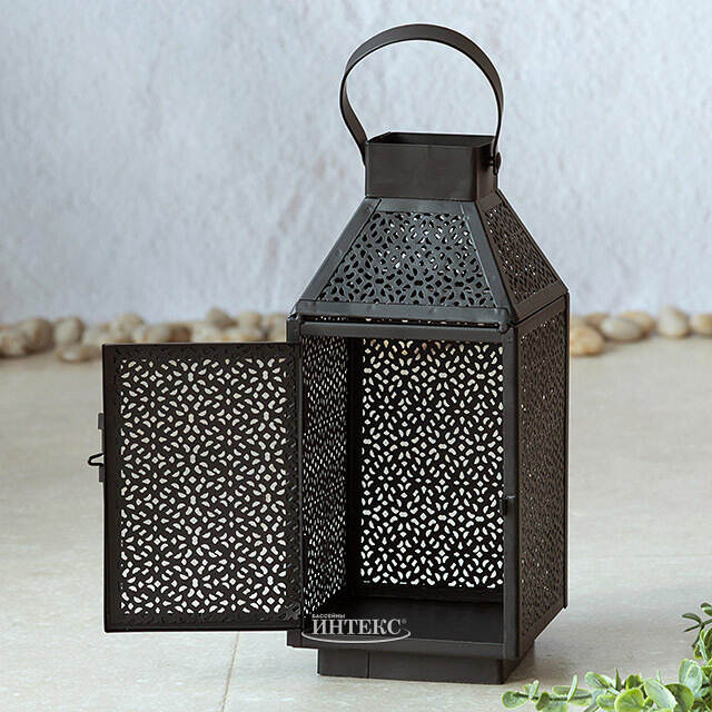 Набор подсвечников - фонарей Кармиэль 20-38 см, 3 шт, металл Koopman