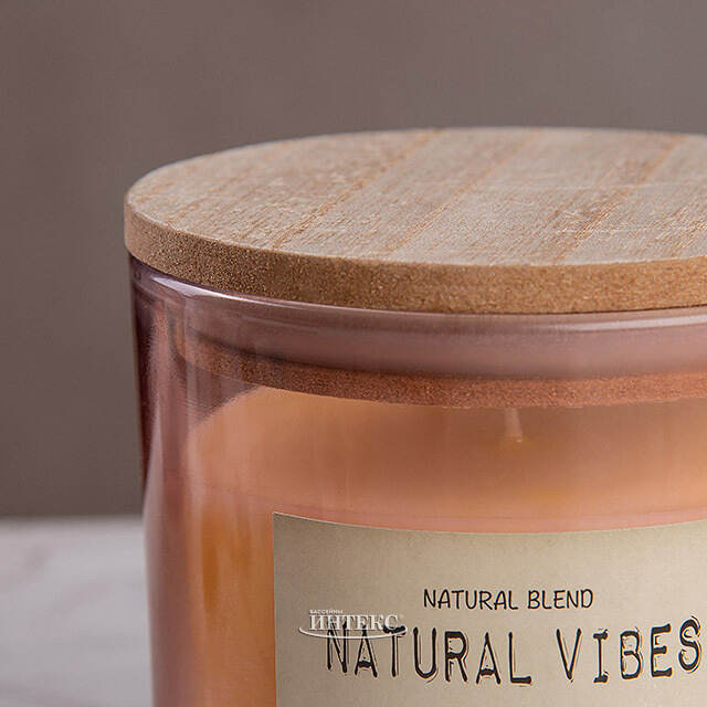 Ароматическая свеча Natural Vibes - Coconut 10 см, в стеклянном стакане Koopman (Купман)