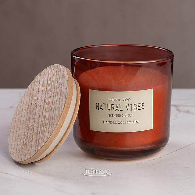 Ароматическая свеча Natural Vibes - Vanilla 10 см, в стеклянном стакане Koopman