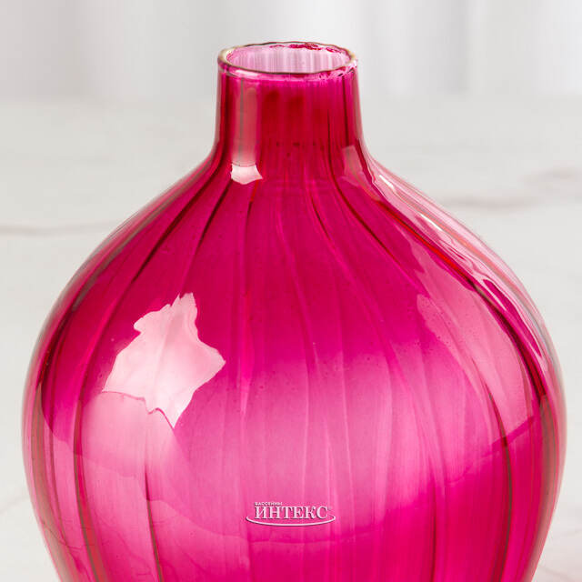 Стеклянная ваза Амберг 8 см пурпурная Koopman (Купман)