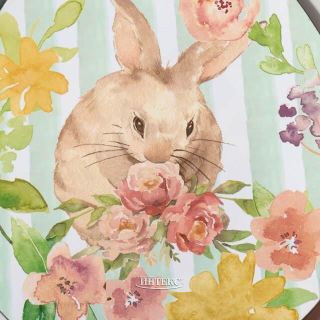 Пасхальное блюдо Цветочный Кролик 35*29 см Koopman