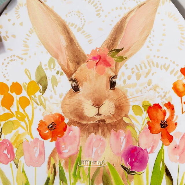 Пасхальное блюдо Кролик в Цветочном Саду 35*29 см Koopman