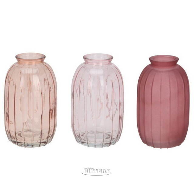 Набор стеклянных ваз Evening Dawn 12 см, 3 шт Koopman