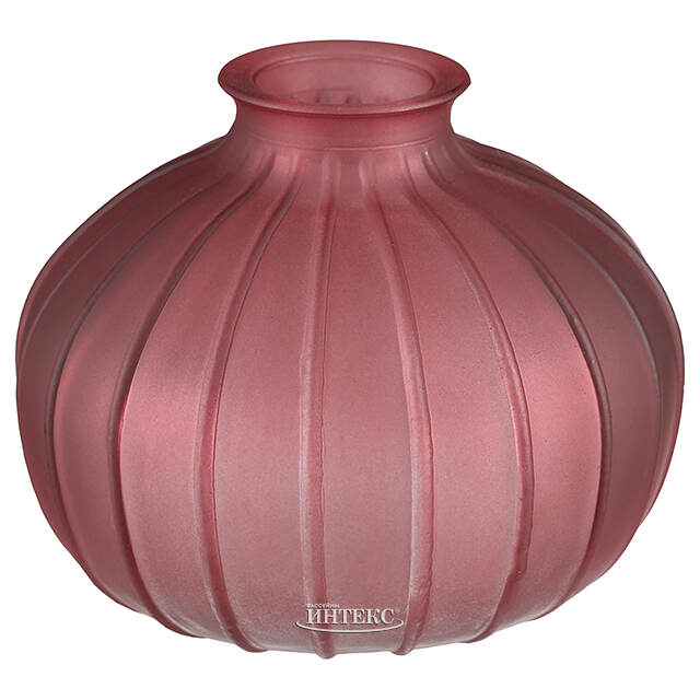 Стеклянная ваза для цветов Evening Dawn 12 см темно-розовая Koopman