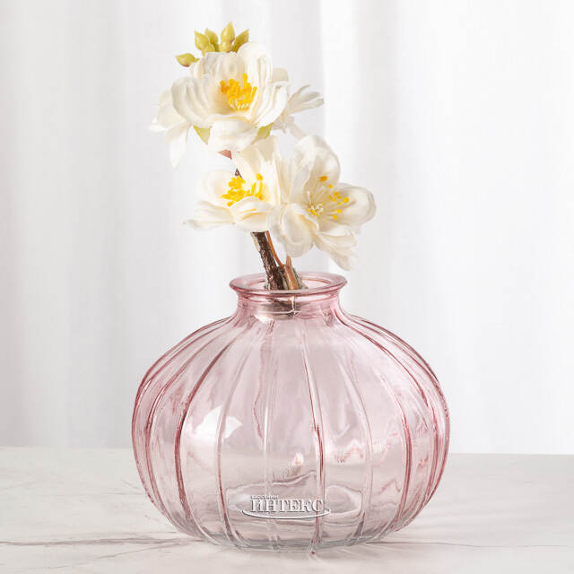 Стеклянная ваза для цветов Майенн 9 см светло-розовая Koopman (Купман)