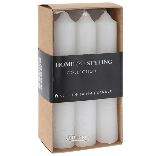 Набор свечей Fiona 12 см, 6 шт, белый Koopman