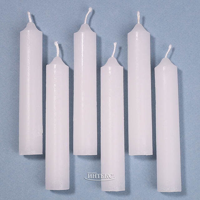 Набор свечей Fiona 12 см, 6 шт, белый Koopman