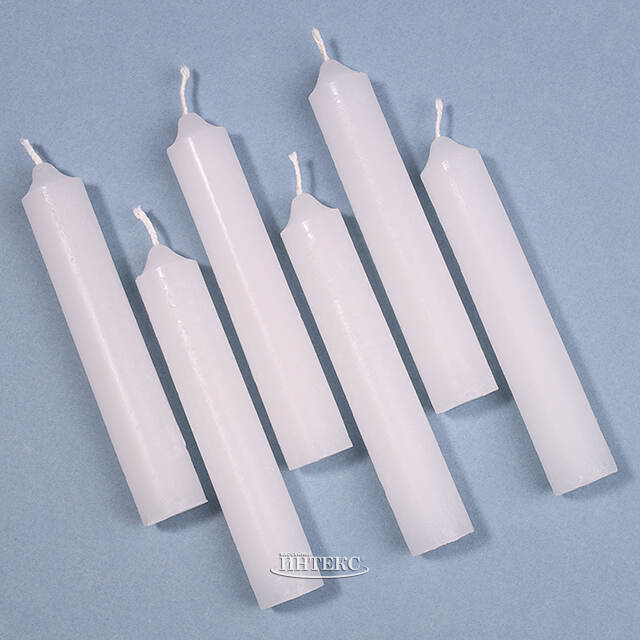 Набор свечей Fiona 12 см, 6 шт, белый Koopman