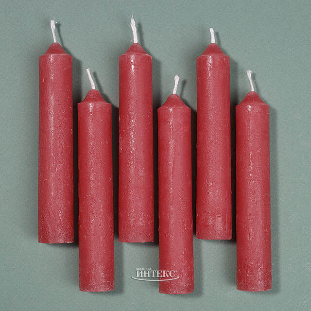 Набор свечей Fiona 12 см, 6 шт, темно-розовый  Koopman