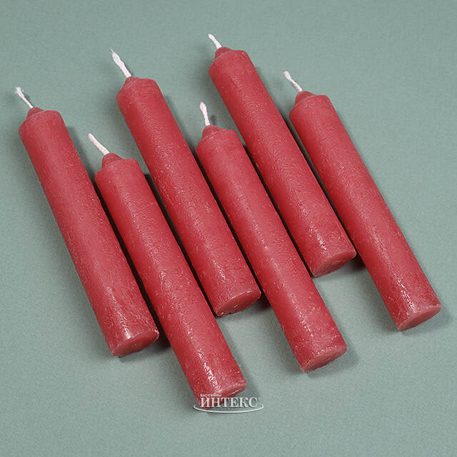 Набор свечей Fiona 12 см, 6 шт, темно-розовый  Koopman