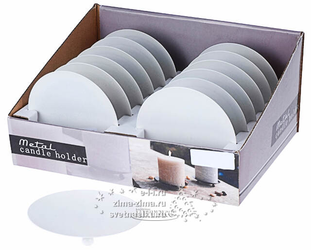 Подсвечник Блюдце, 12 см, белый Koopman