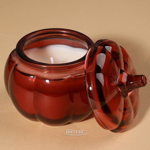 Свеча в стакане Тыковка Рут 9 см каштановый Koopman