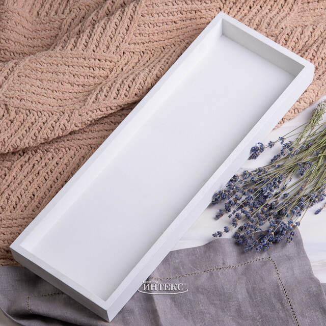 Деревянный поднос Берн 40*14 см белый Koopman