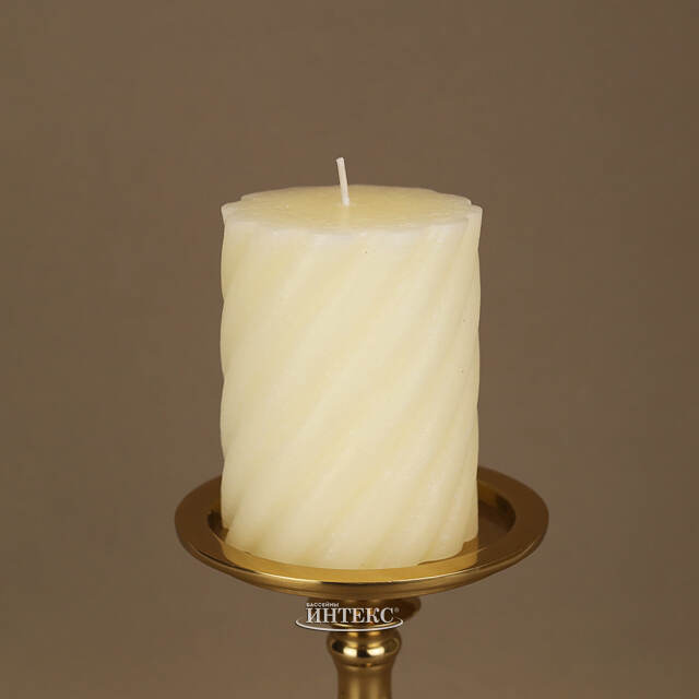 Декоративная свеча Айвори 9*7 см кремовая Koopman