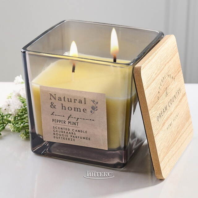 Ароматическая свеча Pfeffer Minze 10 см, в стеклянном стакане Koopman