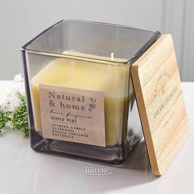 Ароматическая свеча Pfeffer Minze 10 см, в стеклянном стакане Koopman