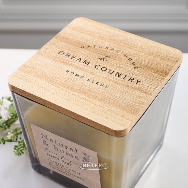 Ароматическая свеча Pfeffer Minze 10 см, в стеклянном стакане Koopman