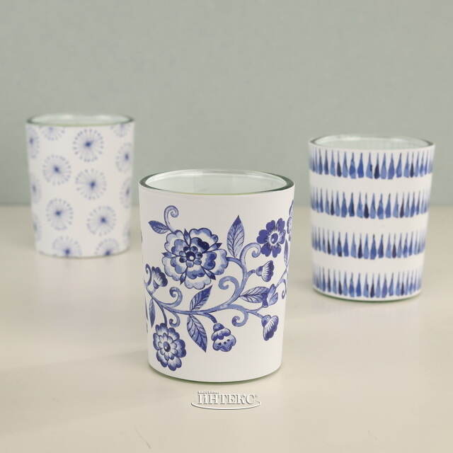 Набор свечей в стакане Romantic Florete 6*5 см Koopman