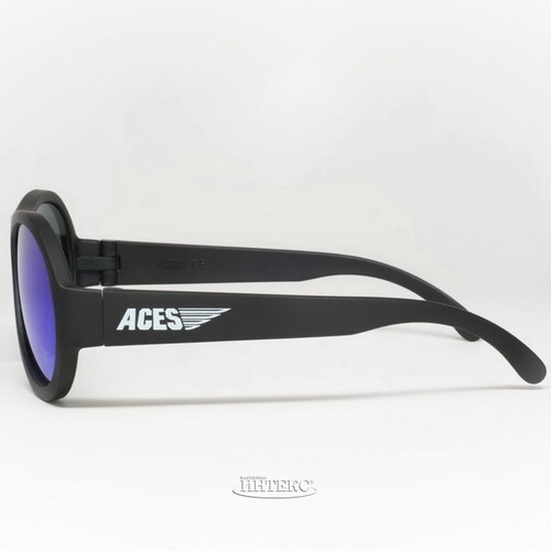 Солнцезащитные очки для подростков Babiators Aces. Спецназ, 6-14 лет, чёрный, cиние линзы Babiators