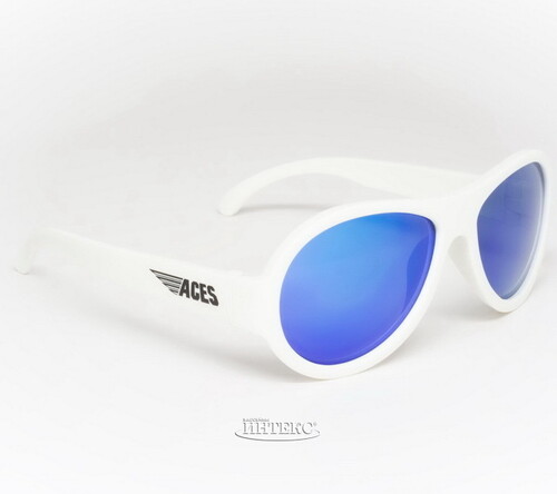 Солнцезащитные очки для подростков Babiators Aces. Шалун, 6-14 лет, белый, cиние линзы Babiators