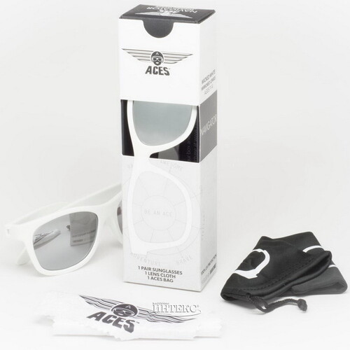 Солнцезащитные очки для подростков Babiators Aces Navigators. Шалун, 6-14 лет, белый, серебряные линзы Babiators