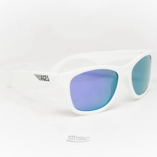 Солнцезащитные очки для подростков Babiators Aces Navigators. Шалун, 6-14 лет, белый, фиолетовые линзы Babiators