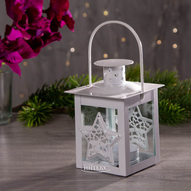 Фонарь для свечи Форест 11 см белый Koopman (Купман)