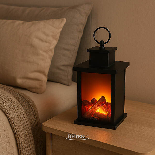 Декоративный фонарь-камин Classic 24 см, на батарейках Koopman