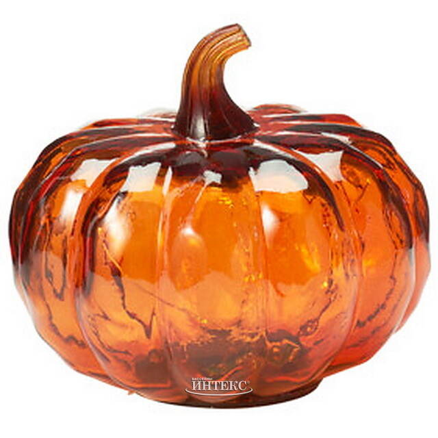 Светящаяся фигурка Тыква Dunkeld 13 см оранжевая, таймер, на батарейках Koopman