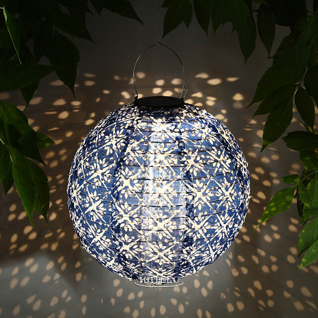 Подвесной светильник на солнечной батарее Solar Vittore 30 см синий, IP44 Koopman