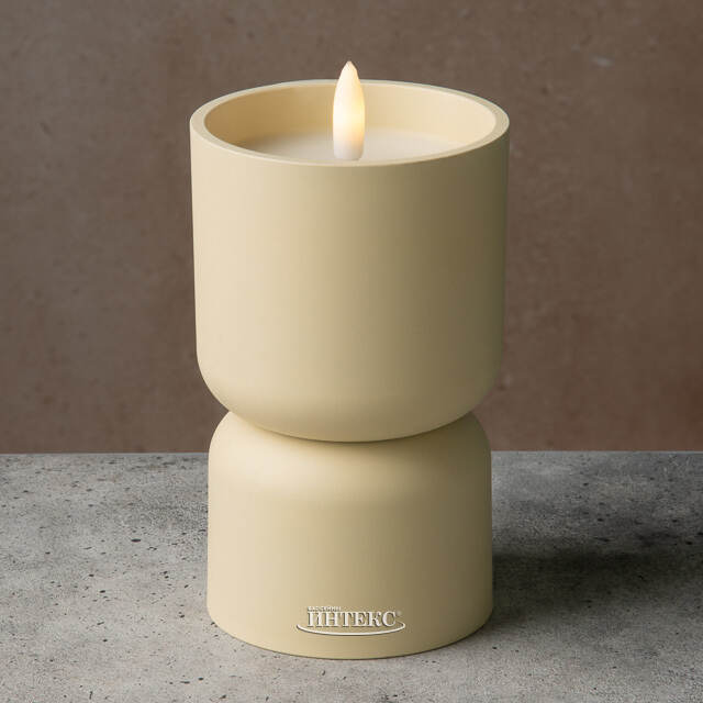 Светодиодная свеча Lastley 13 см слоновая кость, таймер, на батарейках Koopman