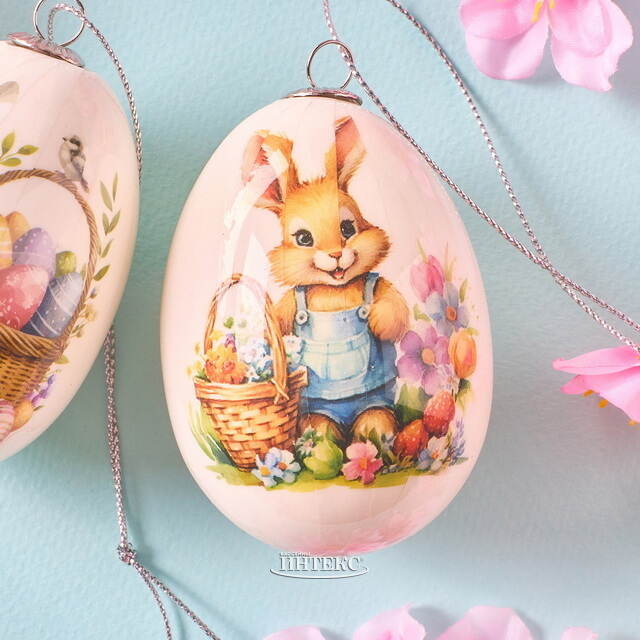 Пасхальные украшения Яйца: Кролики Гоша и Тоша 7 см, 2 шт Koopman (Купман)