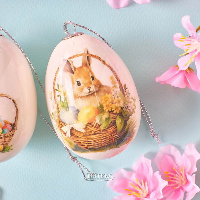 Пасхальные украшения Яйца: Кролики Кузя и Зюзя 7 см, 2 шт Koopman (Купман)