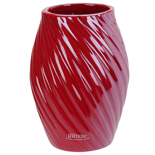 Керамическая ваза Amicitia 16 см красная Koopman