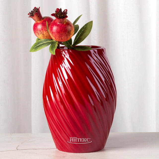 Керамическая ваза Амицития 16 см красная Koopman (Купман)