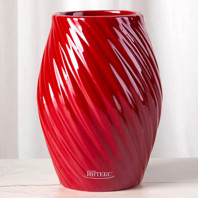 Керамическая ваза Амицития 16 см красная Koopman (Купман)