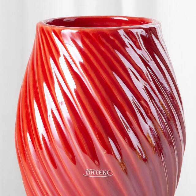 Керамическая ваза Амицития 16 см коралловая Koopman (Купман)