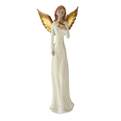 Статуэтка Ангел Шарлотта с золотыми крыльями 22 см Koopman