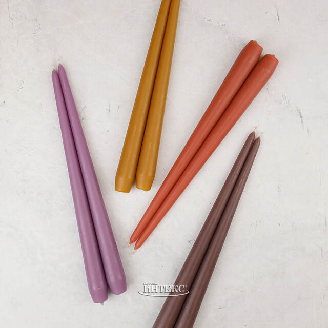 Высокая свеча 40 см Андреа Вельвет медовая Candleslight (Кэндлслайт)