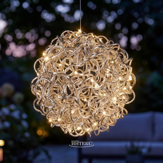 Светодиодный Шар Люцио 30 см, 100 теплых белых микро LED ламп, таймер, IP44 Koopman (Купман)